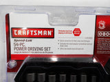 54-pc CRAFTSMAN Tools Speed Lok POWER DRIVING & Insert BIT SET w/Case Nut Setter
