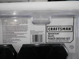 54-pc CRAFTSMAN Tools Speed Lok POWER DRIVING & Insert BIT SET w/Case Nut Setter