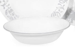 1 Corelle GRAY DAMASK 18-oz SOUP CEREAL SALAD BOWL Light Powder Grey Band