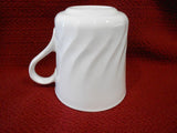 🍂 New CORELLE Corning ENHANCEMENTS Swirl 9-oz CUP Vitrelle White Glass Mug