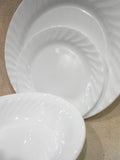 12-pc Corelle ENHANCEMENTS White DINNERWARE SET Dinner Bread PLATE Soup BOWL