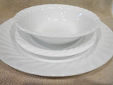 12-pc Corelle ENHANCEMENTS White DINNERWARE SET Dinner Bread PLATE Soup BOWL