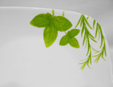 ❤️ CORELLE Square EUROPEAN HERBS 10.5" DINNER PLATE Asian Garden Green