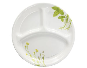 ❤️ CORELLE Livingware EUROPEAN HERBS 10.25" Divided DINNER PLATE Grill Kids