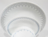 ❤️ 1 Corelle EVENING LATTICE *Choose: DINNER or LUNCH PLATE *Gray Blue Diamonds
