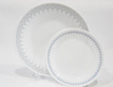 ❤️ 1 Corelle EVENING LATTICE *Choose: DINNER or LUNCH PLATE *Gray Blue Diamonds