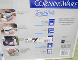 ❤️ NEW Corningware French White 9x13 STONEWARE DISH & Cover in THERMAL CARRIER