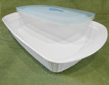 ❤️ NEW Corningware French White 9x13 STONEWARE DISH & Cover in THERMAL CARRIER