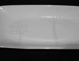 ❤️ Corelle FROST 10x5 APPETIZER TRAY Plate SERVING White Trees Silver Moonbeams