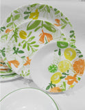 ❤️ 16-pc CORELLE Contemporary Fruit DINNERWARE SET Citrus & Foliage Lemon Lime Orange