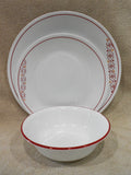 ❤️ NEW 12-pc Corelle FUSION CHILI RED Dinnerware Set *Inspired by Folk Art patterns