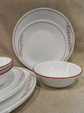 ❤️ NEW 12-pc Corelle FUSION CHILI RED Dinnerware Set *Inspired by Folk Art patterns