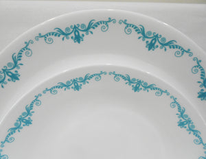❤️ NEW Corelle GARDEN LACE >Choose: Dinner or Lunch PLATE *Teal Blue Turquoise