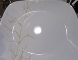 ❤️ 1 Corelle Market Street GILDED WOODS Square LUNCH or DINNER PLATE Silver Gold
