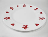 ❤️ 2-pc Corelle GINGERBREAD MEN & HEARTS Christmas PLATTER & SERVING BOWL Valentines