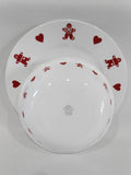 ❤️ 2-pc Corelle GINGERBREAD MEN & HEARTS Christmas PLATTER & SERVING BOWL Valentines