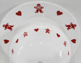 ❤️ 2-pc Corelle GINGERBREAD MEN & HEARTS Christmas PLATTER & SERVING BOWL Valentines