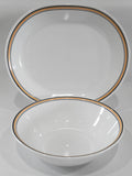 ❤️ 2-pc CORELE Halloween 1 Qt SERVING BOWL & PLATTER Orange Black Bands