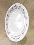 1 Corelle HARBOR TOWN 6.75" BREAD PLATE *Red Blue Fish Nautical Coastal Ocean