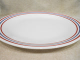1 Corelle HARBOR TOWN 10.25" DINNER PLATE *Red Blue Fish Nautical Coastal Ocean