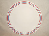 1 Corelle HARBOR TOWN 10.25" DINNER PLATE *Red Blue Fish Nautical Coastal Ocean