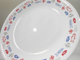 1 Corelle HARBOR TOWN 8.5" LUNCH PLATE *Red Blue Fish Nautical Coastal Ocean