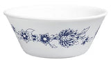 ❤️ NEW 20-pc Corelle INDIGO BLOOMS Dinnerware Set Dark Blue Band w/Floral Sketch