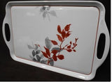 Corelle KYOTO LEAVES Melamine RECTANGULAR TRAY Serving 19x11 Japanese Watercolor