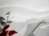 ❤️ CORELLE Coordinate KYOTO LEAVES Porcelain 8.75" x 4" SPOON REST Watercolor Red Gray
