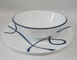 ❤️ NEW Corelle LIA Round 6.25" Coupe 18-oz SOUP BOWL Cereal Salad BLUE Rim