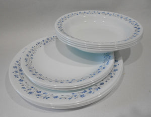 ❤️ New 12-pc Corelle LILAC BLUSH DINNERWARE SET Plates Bowls *Purple Blue Floral