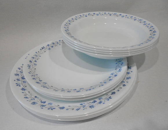 ❤️ New 12-pc Corelle LILAC BLUSH DINNERWARE SET Plates Bowls *Purple Blue Floral