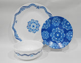 ❤️ 12-pc Corelle LISBON TERRACE Dinnerware Set *Plates & Bowls Blue Portugal Tiles
