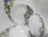 ❤️ 12-pc Corelle LUMOS Dinnerware Set /Sparkling Droplet Bubbles of Muted Colors