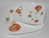 ❤️ CORELLE Square MATILDA >Choice: DINNER or LUNCH PLATE Orange BOHEMIAN FLORAL