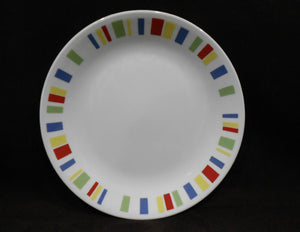 ❤️ 1 Corelle MEMPHIS 8.5" LUNCH PLATE Luncheon / Red Blue Green Yellow Blocks