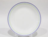 ❤️ NRM 1 Corelle MOONGLOW 10.25" DINNER PLATE *Purple Blue Green Band Stripes