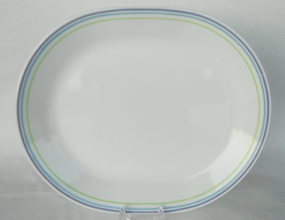 ❤️ Corelle MOONGLOW Oval SERVING PLATTER Chop Plate Tray *Purple Blue Green