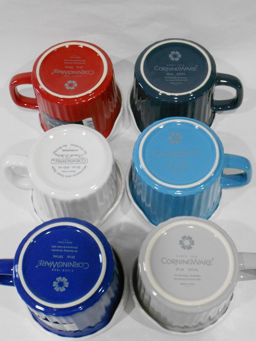 Corningware French White 20-Oz Blueberry Mug with Lid 1105119 - The Home  Depot
