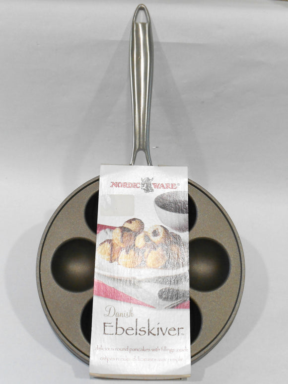 🍂 New NORDICWARE DANISH EBELSKIVER PAN Griddle Filled Pancake Ham Cheese Fruit