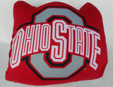 ❤️ OHIO STATE 18x36 Plush FOLDING BODY PILLOW Scarlet Red Gray White Team Logo