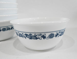 ❤️ 1 Corelle by Corning OLD TOWN BLUE 12-oz RICE BOWL 5" Dessert / Navy Onion Floral