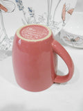 ❤️ 1 CORELLE 11-oz POPPY PRINT MUG Creamy Pale Mauve PINK Stoneware Cup