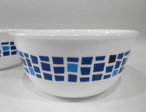 ❤️ 1 Corelle PRECIOUS COLORS 28-oz SOUP BOWL Mosaic Tiles SAPPHIRE BLUE