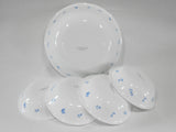 ❤️ 5-pc Corelle PROVINCIAL BLUE SNACK SET 1-Qt Serving & 10-oz Dessert / Fruit Bowls