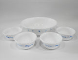 ❤️ 5-pc Corelle PROVINCIAL BLUE SNACK SET 1-Qt Serving Bowl & 6-oz Ramekin Cups