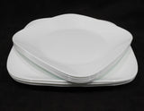 ❤️ NEW 8-pc CORELLE Square VIVID / PURE WHITE Dinnerware Set DINNER LUNCH Plates