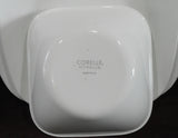 ❤️ NEW 12-pc CORELLE Square VIVID / PURE WHITE Dinnerware Set DINNER LUNCH BOWLS