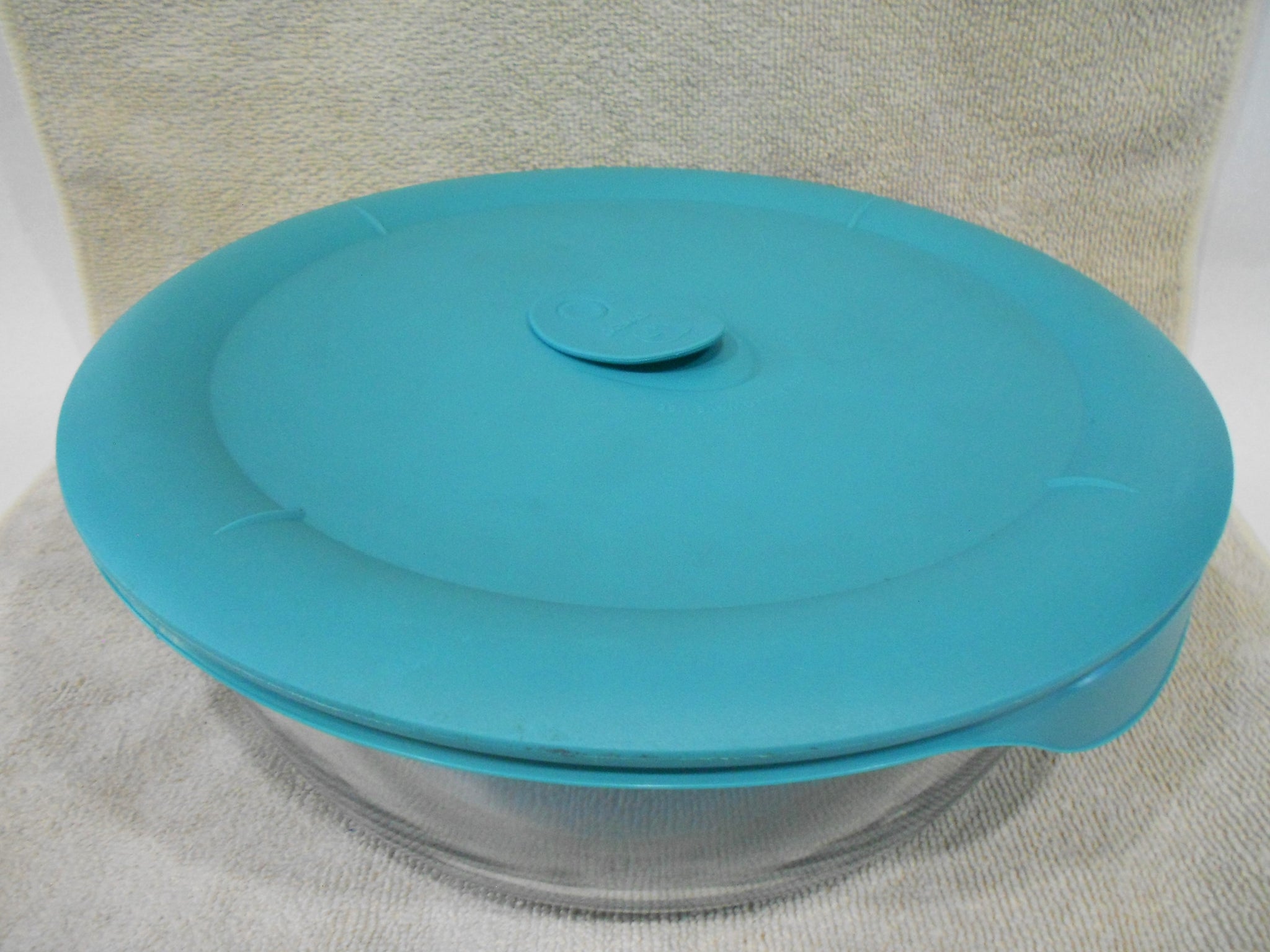 PYREX Pro Deluxe ROUND 12 Cup / 3 Qt DISH & COVER 10"x3.5" Turquoise 8   Tarlton Place