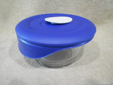 8200 PYREX PRO Storage 1.67 Cup ROUND Dish & Vented Cover Lid *TURQUOISE or BLUE